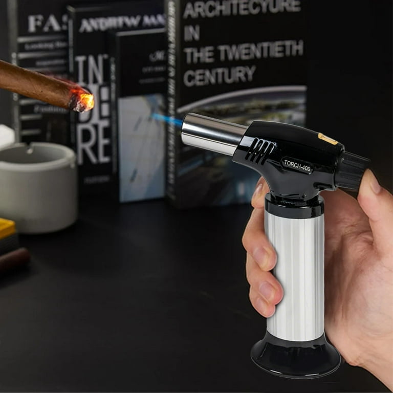 cigarette lighter blowtorch Turbo 600 Torch Cigar ergonomic design makes it simple and safe to use Kitchen Torch Lighter Refillable Cooking