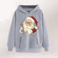 thumbnail image 2 of WILLBEST Sudadera con Capucha para Mujer, Estilo Navideño, con Estampado Navideño, Cuello Redondo y Manga Larga Diseño Holgado E Informal X-Grande, 2 of 3