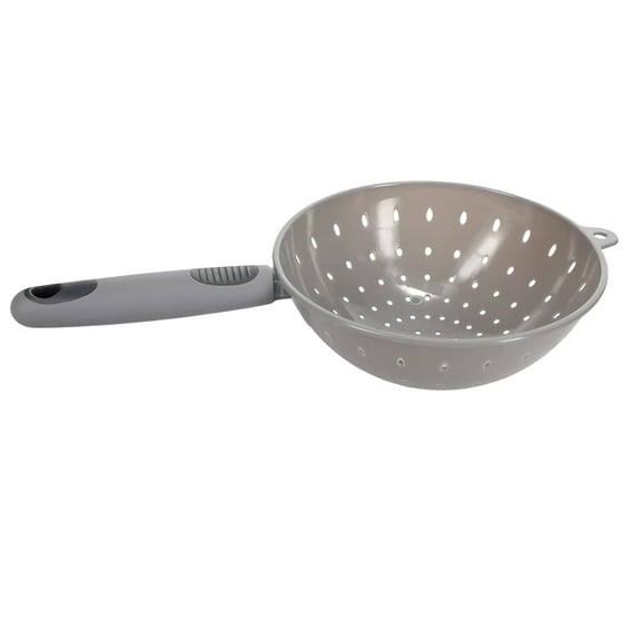 Plastic Colander with Handle 12.75 Inch Strainer with Soft Grip Large Drain Holes Heat-Resistant & Easy to Use Ideal for Kitchens Homes Restaurants Pasta Fruits Veggies Cooking Supply – 1 Count