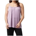 thumbnail image 1 of Staron Camisoles pour Femmes à Bretelles Spaghetti Sans Manches Blouses Unies à Encolure Ronde Tunique Débardeur Décontractée Coupe Ample Hauts de Printemps Camisole Chemise, 1 of 6