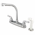 thumbnail image 3 of Kingston Brass GKB756  GKB756 Water Saving Magellan Centerset Kitchen Faucet with White Side Sprayer, Antique Copper, 3 of 7