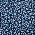thumbnail image 2 of Zelouf Zs1911K Print Belle Crepe  , Sewing, DIY, Crafts Fabric by the Yard, 946 Black/blue, 7 Yard, 2 of 2