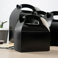 thumbnail image 4 of Restaurantware Black Kraft Gable Boxes 100 Count 6 x 3.5 x 3.5 Inches Paper Greaseproof Party Favor Boxes Small Gift Boxes With Handles Disposable Black, 4 of 11