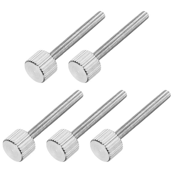 5 Pcs M3 x 25mm Flat Knurled Head Thumb Screws for Electronic, Machine