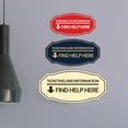 thumbnail image 4 of Signs ByLITA Victorian Ticketing and Information Find Help Here ABS Plastic | Laser Engraved | Easy Installation | Elegant Design Sign (Black) - Small, 4 of 8