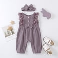 thumbnail image 3 of Newborn Toddler Sleeveless Baby Girls Lace Romper Playsuit Jumpsuit Outfit Clothes, 3 of 9
