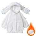 thumbnail image 2 of Zshosam Toddler Girl Jacket Boys Girls Fleece Jacket Full-Zip Fuzzy Fleece Sweatshirt Kids Toddler Windproof Coat Ultra Soft Winter Coat Size 3T 4T,(White 3-4 Years), 2 of 7