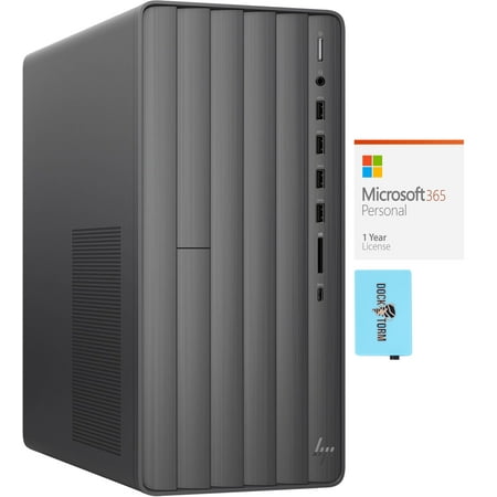 HP Envy TE01 Gaming & Business Desktop PC (Intel i7-10700 8-Core, NVIDIA GeForce RTX 3060, 16GB RAM, 512GB PCIe SSD, Wifi, HDMI, Bluetooth, Win 11 Pro) with Microsoft 365 Personal , Hub