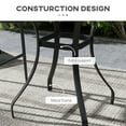 thumbnail image 6 of Patio Furniture Sets Outsunny 28" Outdoor Dining Table, Faux Wood Patio Furniture, Square Wood-Like Garden Table with Water Safe Design for Deck, Backyard, Lawn, Brown,Outdoor Dining Sets, 6 of 9