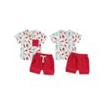thumbnail image 2 of Raccmtaty Toddler Boy 4th of July Outfit Popsicle Print Pocket Short Sleeve T-Shirt with Solid Color Shorts for Independence Day, 2 of 9