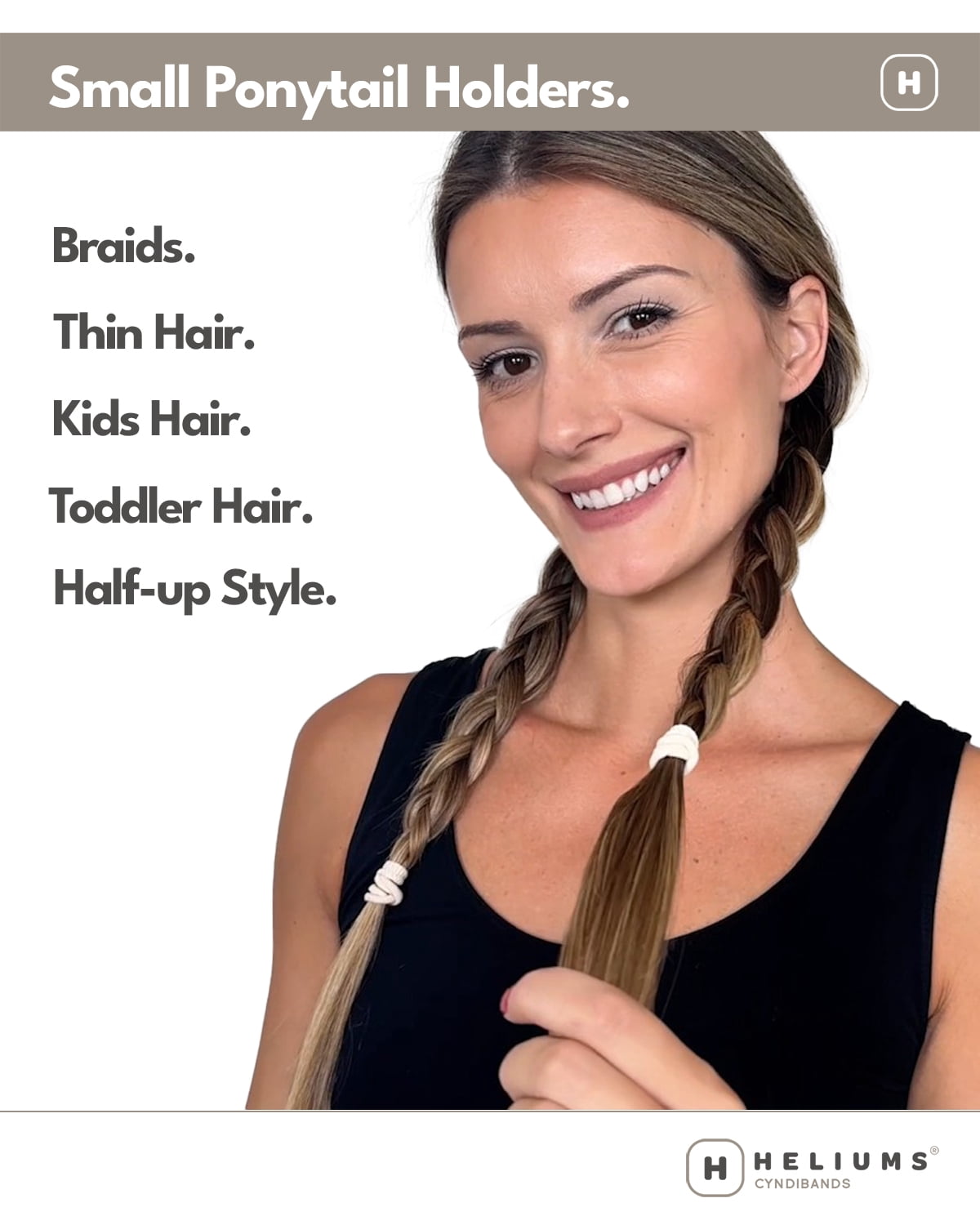 Heliums Small Seamlees Hair Ties - Blonde - Mini Ponytail Holders - 20 Pack