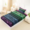 thumbnail image 4 of Homewish Pink Boho Floral Twin Sheets,Geometric Lines Bedding,3 Pieces,1 Fitted Sheet and 1 Pillowcase, 4 of 6