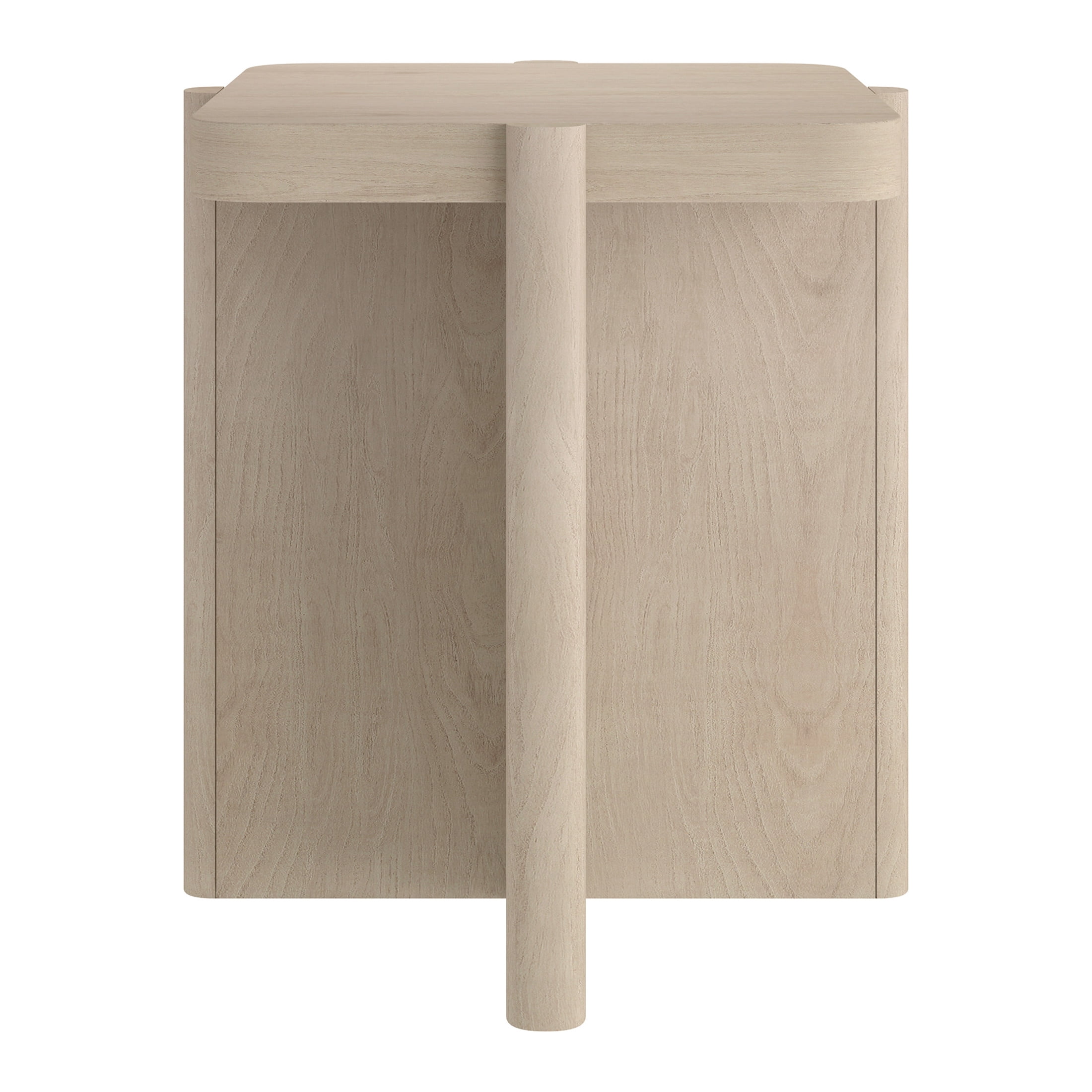 Evelyn&Zoe Modern/Contemporary 20" Wide Alder White Side Table