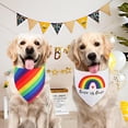 thumbnail image 4 of Pride Dog Bandana Large 1PCS, Rainbow Scarf for Boy and Girl, Colorful Durable Triangle Reversible Bibs for Puppy Pet, 4 of 5
