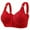 Red, variant on Posijego Plus Size Bra for Women Front Closure Bras Breathable Soft Bra Pads No Underwire Everyday Bras