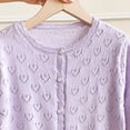 thumbnail image 6 of mgoYE Toddler and Baby Girls' Lightweight Cotton Cardigan Sweater(Light Purple,11-12 Years), 6 of 8
