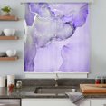 thumbnail image 5 of Purple Marble Sheer Curtains 84 Inches Long, Modern Abstract Waves Silvery Farmhouse Light Filering Curtains, Breathable Simi Curtain Privacy Drapes for Living Room Bedroom Window Treatment, 5 of 9