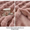 thumbnail image 5 of H&D Dusty Rose Faux Rabbit Fur Bubble Throw Blanket, 40" × 60", 5 of 7