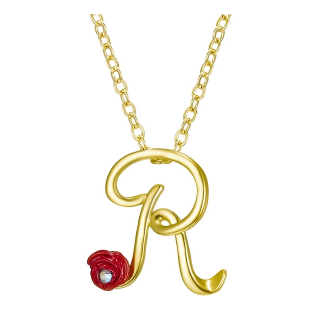 Jusqu'à 65% de Réduction sur les Colliers SMihono pour Femmes, Collier Lettre Rose avec Strass, Pendentif Rétro en Anglais