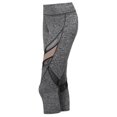 thumbnail image 3 of FashionOutfit Women's Sports Yoga Fitness Workout Front Mesh Insert Stretch Capri Leggings, 3 of 4
