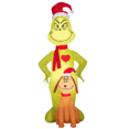 thumbnail image 1 of Dr. Seuss Noël Gonflable Grinch avec Max, 1 of 4