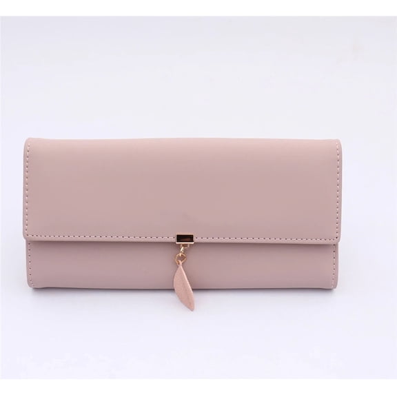 Leather Wallet for Women Womens' Blocking Wallet Card Holder Purse Clutch with Zipper Coin Pocket,Light Pink