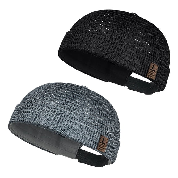 Hats for Men Lightweight Breathable Mesh Brimless Fashion Summer Outdoor Cap
