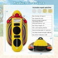 thumbnail image 2 of Infans 2-Person Inflatable Banana Boat w/ Boating & Water Sports 2 EVA-padded Seats, 2 of 7