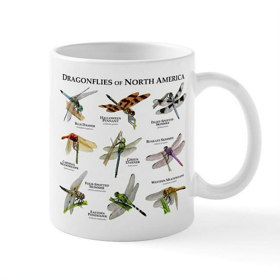 CafePress - Dragonflies Of North America Mug - 11 oz Ceramic Mug - Novelty Coffee Tea Cup