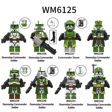 Star Wars Clone Wars Commander Doom Doomsdaytrooper Custom Minifigures Building Block X 8 Set
