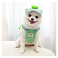 thumbnail image 7 of Dog Harness with Hat Set, Soft Adjustable Safety Buckle and Leash Attachment (Green,XS), 7 of 7