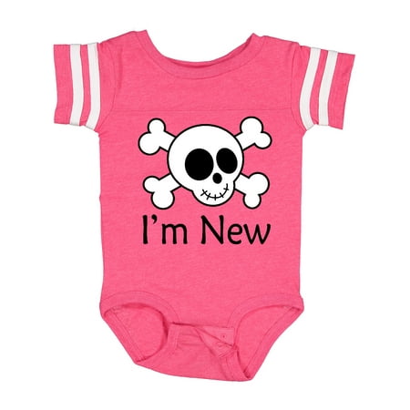 

Inktastic I m New Cute Skull Baby Gift Baby Boy or Baby Girl Bodysuit