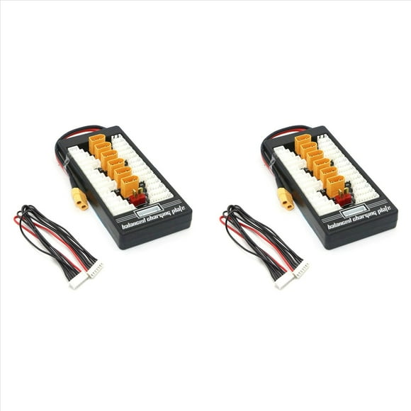 2X Placa de Carga Equilibrada en Paralelo Lipo Multi 2S-6S, Enchufe para Cargador de BateríA RC B6AC A6 720I, Placa de Carga