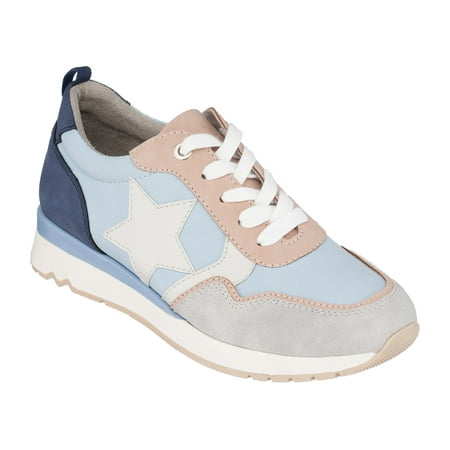 

GC Shoes Women s Lace Up Star Fashion Sneakers Comfortable Lightweight Casual Footwear Cute Ladies Sneaker Samantha/Blue/8
