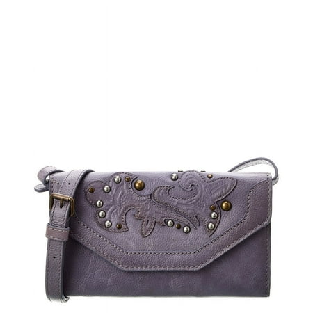 Frye Montana Leather Wallet Crossbody, Purple