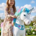 thumbnail image 6 of PonyCycle Interactive Unicorn Ride-On Toy, Touch Sound, Kid-Powered, Ages 4-7, Rainbow, Y454, 6 of 10