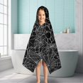 thumbnail image 6 of Spider Web Halloween Pattern Hooded Bath Towel，50"x30" for Ages 3 To 12 Kids, Quick Dry Lightweight Soft Microfiber Hood Beach Towel Cover Up for Kids, 6 of 7