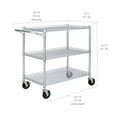 thumbnail image 3 of Seville Classics 3-Tier Commercial Rolling Utility Cart, UltraZinc, 3 of 12