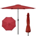 thumbnail image 1 of Sombrilla de patio iPower de 9 pies con inclinación, manivela y tela impermeable, 1 of 7