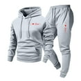 thumbnail image 4 of Yusimy Men's Valentine's Day Heart Print 2-Piece Sports Set Hoodie Pullover Long Sleeve Pocket Elastic Waist Pants Casual, 4 of 5
