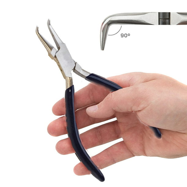 90 Degree Bent Nose Pliers 5 "W/Sprng Electronic Jewelry Wire Work