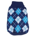thumbnail image 1 of Pet Life LLC SW1BKXS Pull pour Animaux de Compagnie Style Argyle Côtelé, 1 of 5