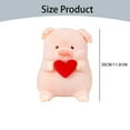 thumbnail image 4 of LYINGF Pig Stuffed Animal Plush Toy - Cute Pink Pig Hugging Pillow with Red Heart, Soft Cuddle Plush Gifts for Kids, Girls, Adults, Perfect for Birthday, Valentine's Day Gift (3 Size Options), 4 of 8