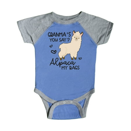 

Inktastic Granma s You Say Alpaca My Bags Gift Baby Boy or Baby Girl Bodysuit