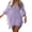 Purple, variant on Plus Size Swimwear Patchwork Flower Border Sun Bikini Smock Skirt Beach Outfits for Women,A,A