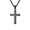 Black No Chain, variant on I Can Do Cross Pendant for Men Stainless Steel Inspirational Strength Declaration Necklace Silver no Chain
