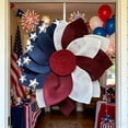 thumbnail image 5 of 13.78inch Independence Day Wreath, 4th of July Wreath Decor, Patriotic Flag Wreath Red White Blue Star Decoration, Fourth of July Party Supplies, Handcrafted Floral Design for Front Door Hanging Home, 5 of 8