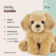 thumbnail image 2 of Bearington Goldie Plush Golden Retriever Stuffed Animal Puppy Dog, 13 inches, 2 of 6