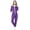 Purple, variant on Women's Fleece Onesie Pajama – Zip-Up Hooded Jumpsuit Loungewear, Unisex One-Piece Sleepwear