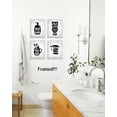 thumbnail image 3 of Bathroom Wall Decor | Canvas Wall Art with Wooden Frames | Funny Toilet Signs Quotes Wall Decor | Small Bathroom Pictures for Wall | Set of 4 | 8x10 inch(Framed), 3 of 6